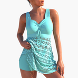 Tankini-Set mit Shorts - Damen Zweiteiler für den Sommer – Hellblau