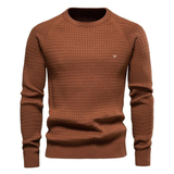 Herren-Rundhals-Pullover – NICK – Schokolade