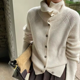 Heike – Rollkragenpullover aus Wolle und Kaschmir – Beige