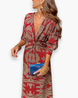Damen Elegantes Festliches Kleid | Maxi – Rot