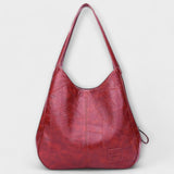 Reniva – Vintage-Schultertasche mit klarer Linie – Rot