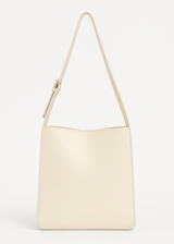 Halbmond Damen Schultertasche – Vegan Leder & Geräumig – Weiß