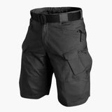 Herren Sommer Shorts mit Taschen und verstellbarem Bund – Schwarz