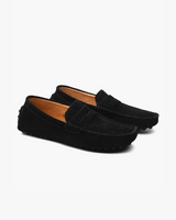 Matthew | Old Money Slip on Herren Wildleder Mokassin – Schwarz