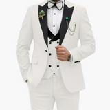 Stylisher Slim Fit Anzug - moderner Look für Herren zur Hochzeit – Weiß