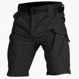 Herren Tactical Sommershorts mit Cargotaschen und Gürtel – Schwarz