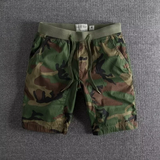 Dax | Herren Camo-Shorts Elastikbund Kurze Hose Sommer – Dunkelwald