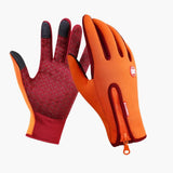 Winddichte Thermo handschuhe für Unisex – Orange