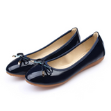 Melyssa - flache Damenschuhe mit Schleife – Dunkelblau