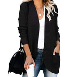 HANAE –  Long-cardigan mit retro-flair – Schwarz