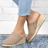Cassarah - Elegante Sommer-Keilsandalen für Damen – Khaki
