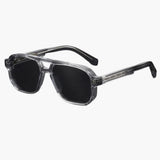 Damen Sonnenbrille mit Pilotenform und Antiblau-Lichtgläsern – Grau