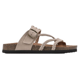 Petrona - Gepolsterte geflochtene Sandalen – Beige