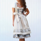 Libby - Stilvolles Dirndl mit kurzen Ärmeln für Damen – Weiß