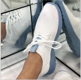 Wim – Stilvolle Sportschuhe aus weißem Canvas-Mesh – Blau
