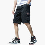 Herren Sommer Cargo Shorts mit Taschen und Reißverschluss – Schwarz