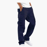 Weite Cargo-Hose für Männer - Bequeme Passform mit Taschen – Marineblau
