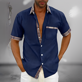 Henrick - Ein elegantes und bequemes Herren-Sommerhemd – Marineblau