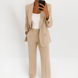Brenda - Eleganter Anzug – Beige