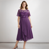 Floraine - Schickes Damenkleid – Violett