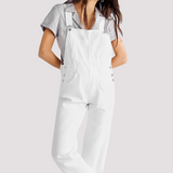 Sophie - Lässiger, locker sitzender Jeans-Jumpsuit für Damen – Weiß