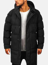 Herren Winterjacke Parka Warm | Outdoor Schlank – Schwarz