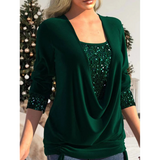 Marlee - Elegantes Pailletten-Oberteil für Damen – Grün