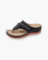 Damen Glitzer Stilvolle Sandalen | Flip-Flop – Schwarz