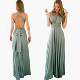 Abendkleid mit V-Ausschnitt - Damen Stil für Gala-Nächte – Hellgrün