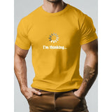 Think – Baumwoll-T-Hemd Mit Aufdruck – Orange
