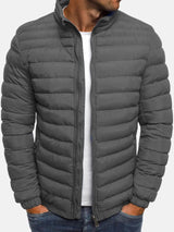 Wasserdichte Steppjacke für Herren – Grau