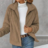Dyana – gemütliche und stylische fleecejacke für damen – Khaki