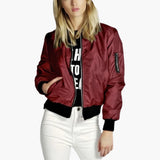 Langarm Bomberjacke für Damen – Rot