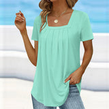 Julia | Plissee-Bluse – Frisches Minz