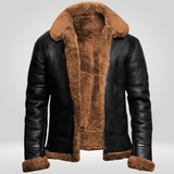 Herren Winterjacke | Langer Schnitt mit klarer Frontstruktur – Braun
