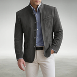 Cannes | Herren Elegante Strukturierte Jacke – Strukturierter Blazer Herren – Anthrazitgrau