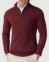 Romeo | Strickpullover mit Reißverschluss – Rot