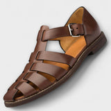Lenja - Hochwertige Ledersandalen für Männer – Dunkelbraun