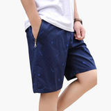 Freizeithose - Herren Shorts mit Reißverschluss Taschen – Blau