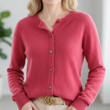 Tessra™ - Damenhemd Mit Knöpfen – Dunkel rosa