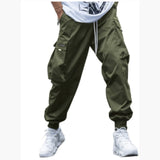 Herren-Cargo-Joggerhose mit Kordelzug und elastischen Bündchen – Armee Grün