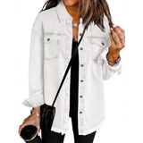 Tahlira - Locker geschnittene Jacke – Weiß