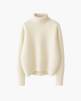 Daryana – Weicher Rollkragen Pullover – Weiß