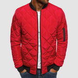 Herren Steppjacke Übergangsjacke | Leicht Gesteppt Klassisch – Rot