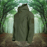 Herren Outdoor Jacke | wasserdichte Ausführung mit gerader Form – Militärgrün