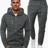 Slim-Fit Trainingsanzug für Herren – Dunkelgrau