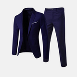 Alonzare™ | Klassisches Ensemble (Jacke + Hose) – Dunkelblau