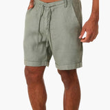 Leichte Sommer-Shorts mit Kordelzug - für Herren im Urlaubsstil – Grün