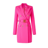 Stilvolles Einfarbiges Blazer-Kleid - Celeste – Rosa