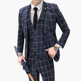 Eleganter Anzug - Herren 3-teilig für Hochzeit & Events – Marineblau
